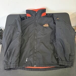 Oregon State Beavers Jacket Mens Large Black Orange‎ Full Zip Bomber Columbia